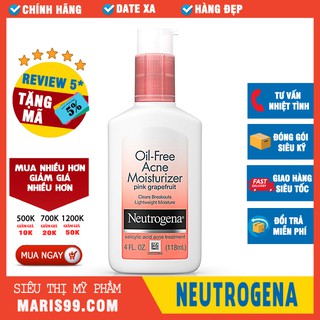 Kem Dưỡng Da NEUTROGENA Oil Free Acne Moisturizer Pink Grapefruit (118ml) _Xchoice