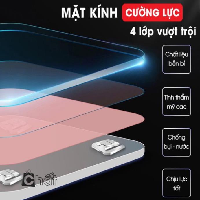 PASS MỚI 100% - Cân Điện Tử Bluetooth Mặt Kính Cường Lực Tải Trọng Tối Đa 180kg Mẫu Mới(Chính Hãng).