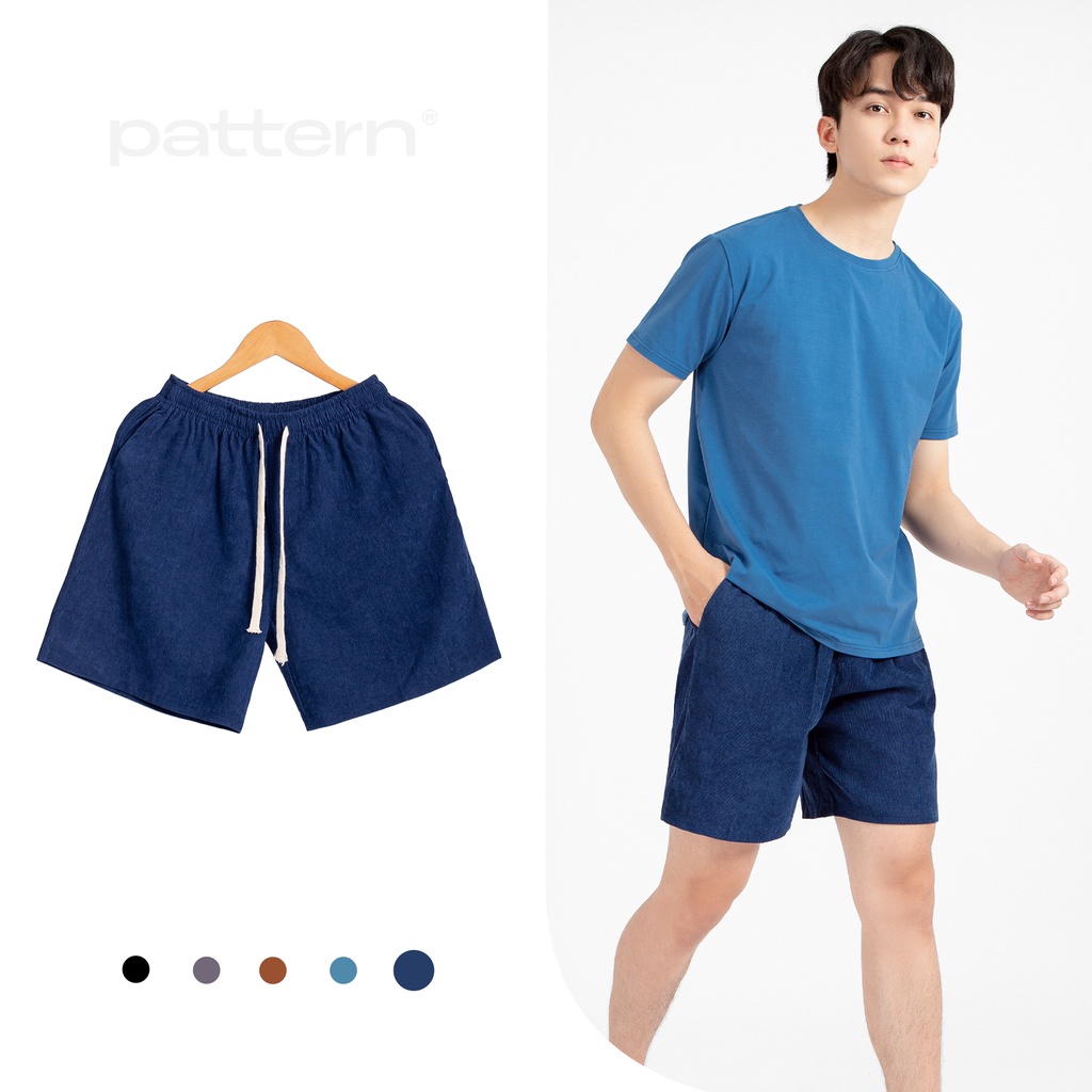 [Mã FATREND2810 giảm đến 30k tối đa 99k] Quần short nam nhung tăm PATTERN THE 1992