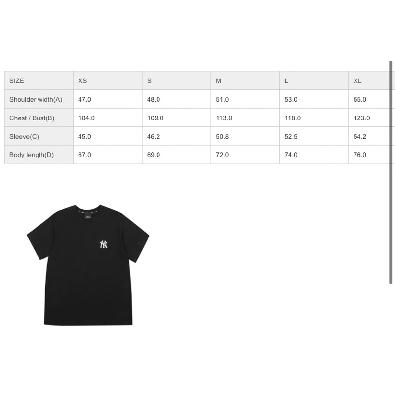 [Bao check chính hãng]Áo thun Hàn Quốc tay ngắn màu trắng MLB MONOGRAM Mega-Logo Overfit NEW YORK YANKEES