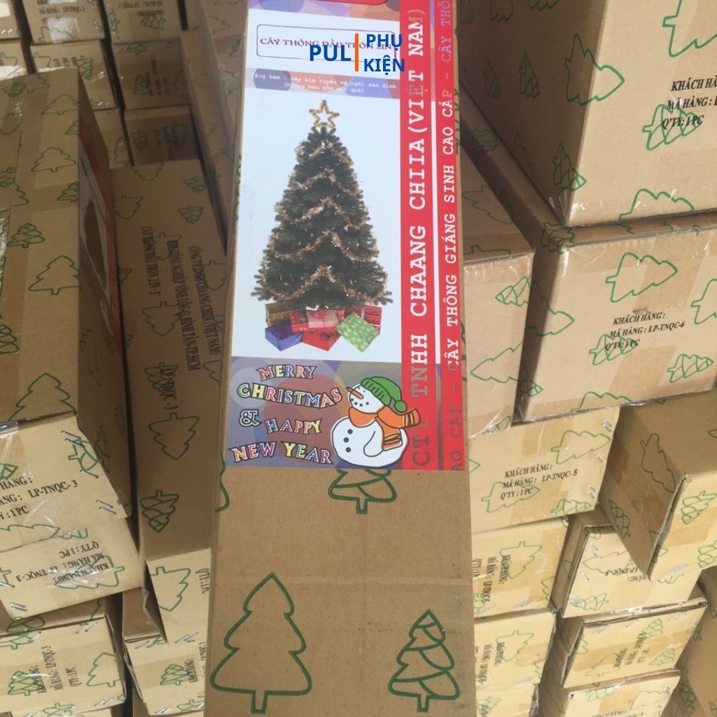 Cây thông noel 1m5 trang trí giáng sinh trong nhà ngoài trời kèm phụ kiện trang trí cây thông noel 1.5m xinh xắn