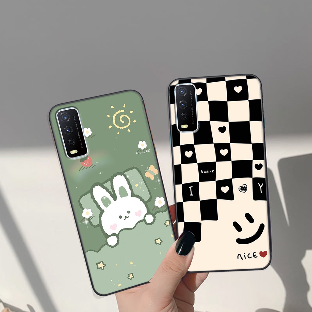 Ốp lưng Vivo Y12S 2021 in hình Gấu nâu - hồng, Gấu Be@rick  cực CUTE, DỄ THƯƠNG