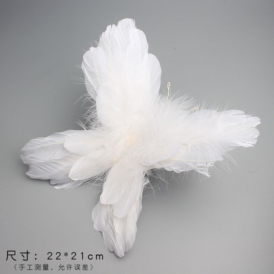 Dây đèn LED phối lông vũ 3D trang trí bánh kem