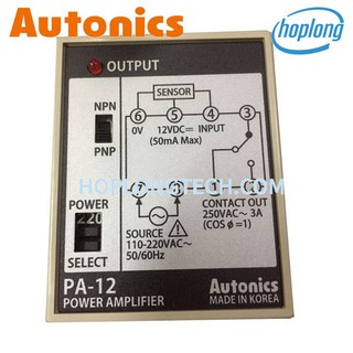 PA-12 Bộ điều khiển cảm biến ngõ ra NPN hở Autonics