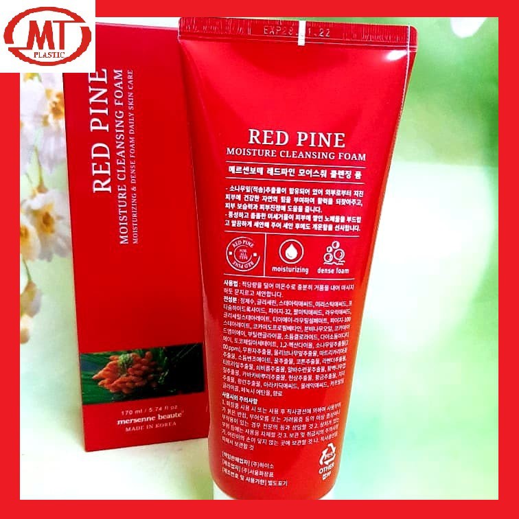 [auth] sữa rữa mặt tinh dầu thông đỏ Mersene beaute -Red Pine Moisture Cleansing Foan ( 170ml)