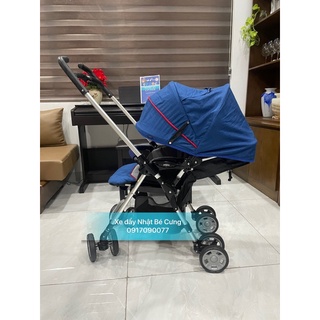 Xe đẩy Pigeon nội địa Nhật xanh gầm cao