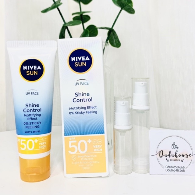 Kem chống nắng Nivea Shine Control SPF 50 UV Face 50ml