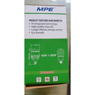Bóng Đèn LED bulb 40w MPE