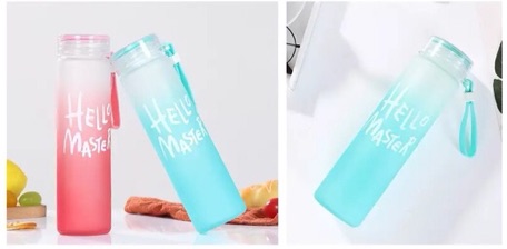 Bình thuỷ tinh Hello master nắp dây 500ml