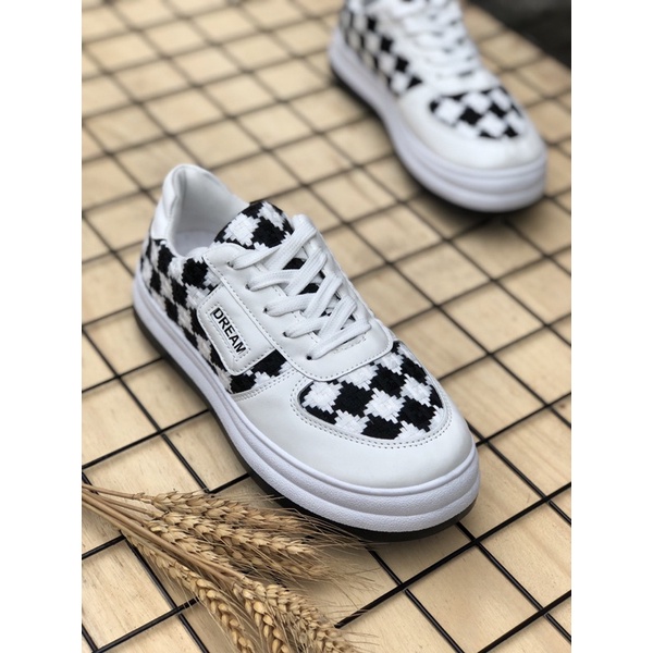 Giày thể thao nữ Ulzzang 💥ẢNH THẬT 💥 giày sneaker thiết kế họa tiết CARO hot 2022