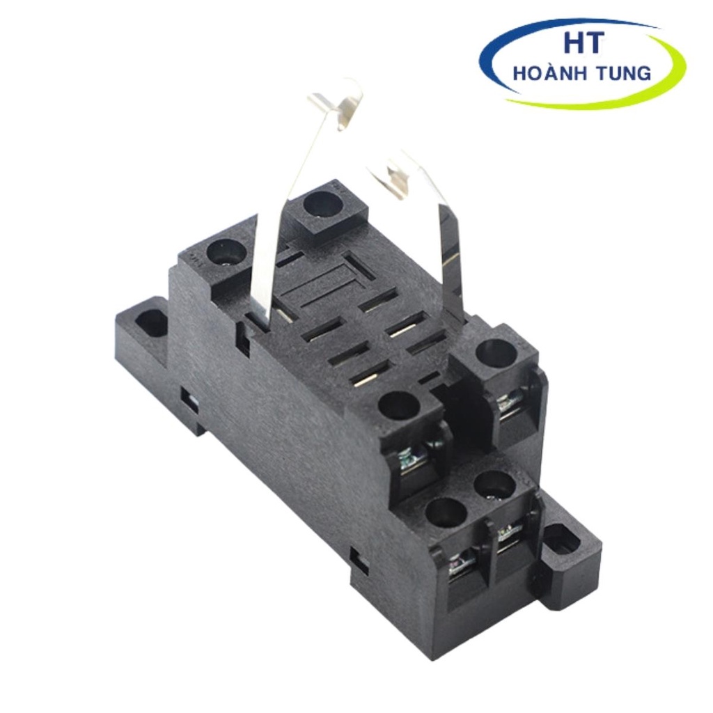 Chân đế PTF08A chất lượng tốt loại 8 chân dẹp lớn dùng cho rơ le trung gian - chốt giữ relay kiếng chống rơi