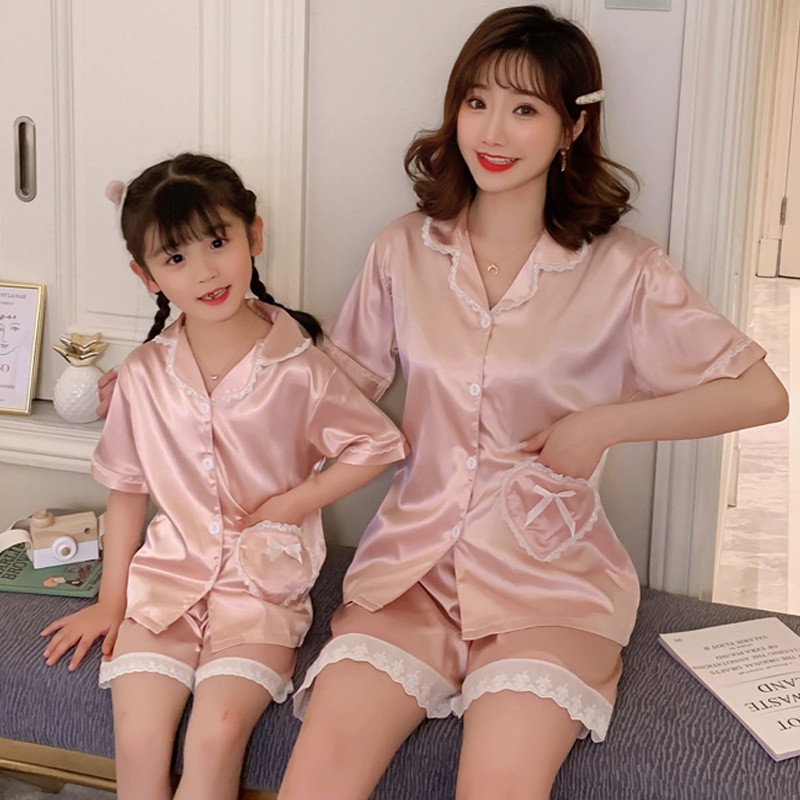 Bộ Pijama tiểu thư dễ thương ✨FREESHIP ✨ Phi Lụa Mùa Hè 40kg - 61 kg