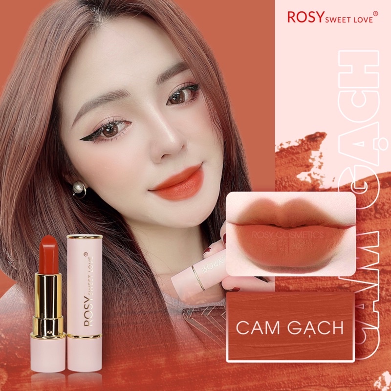 8 Màu Son Sáp Rosy,sweet love,Son Không Chì,Son Môi,son dưỡng môi,mềm mịn,mẹ bầu dùng được