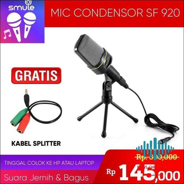 Micro Hát Karaoke Sf-920 3.5 mm Cho Skype - Màu Đen