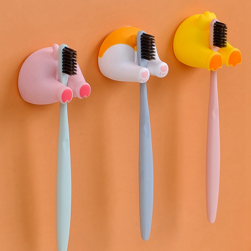 Giá đỡ bàn chải đánh răng gắn tường hình hoạt hình không cần đục đa dụng