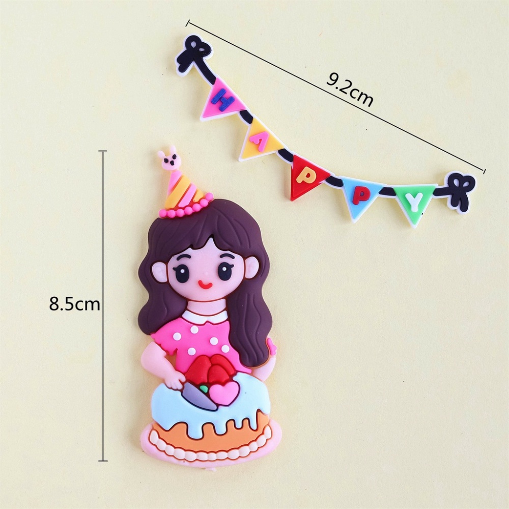 thẻ cắm trang trí bánh kem [FREESHIP❤️] que cắm nhựa dẻo bé chúc mừng sinh nhật