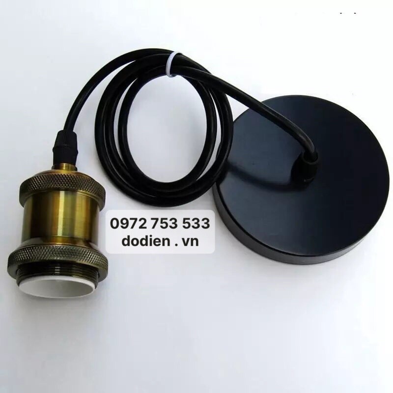 Bộ dây thả đui đồng có đế ốp trần decor T025 ,dây trang trí quán cafe shop