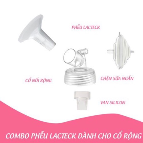 COMBO Phễu hút sữa Lacteck sử dụng cho các dòng máy hút sữa : Spectra, Avent, Concung, Cimilre, Unimom, Felix, Fatz..