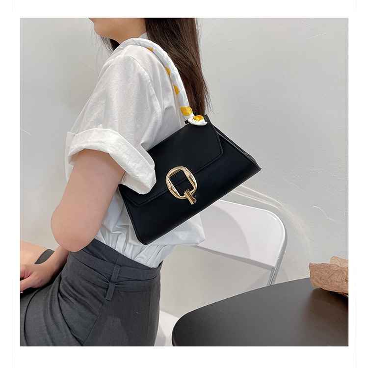 Túi xách kẹp nách nữ phối nơ cao cấp sang trọng, túi đeo vai khoá vuông đi làm đi chơi - 21JUN STORE