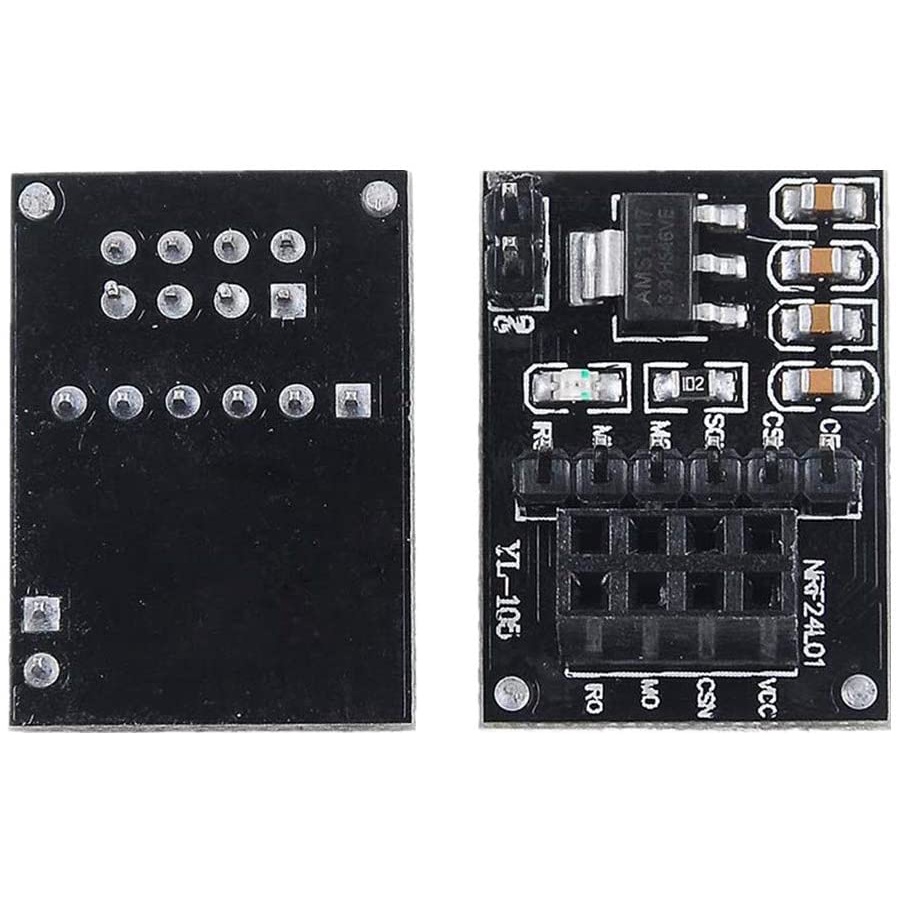 2pcs NRF24L01+PA+LNA RF Transceiver Module with SMA Antenna 2.4 GHz 1100m + 2pcs NRF24L01 Wireless Module with Breakout Adapter On-Board 3.3V Regulator for Arduino