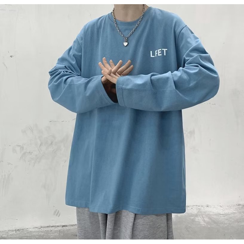 Áo Thun Tay Dài Oversize Chất Liệu Cotton In Họa Tiết Chữ Thời Trang Mùa Hè Cho Nam Và Nữ SIze M-8XL