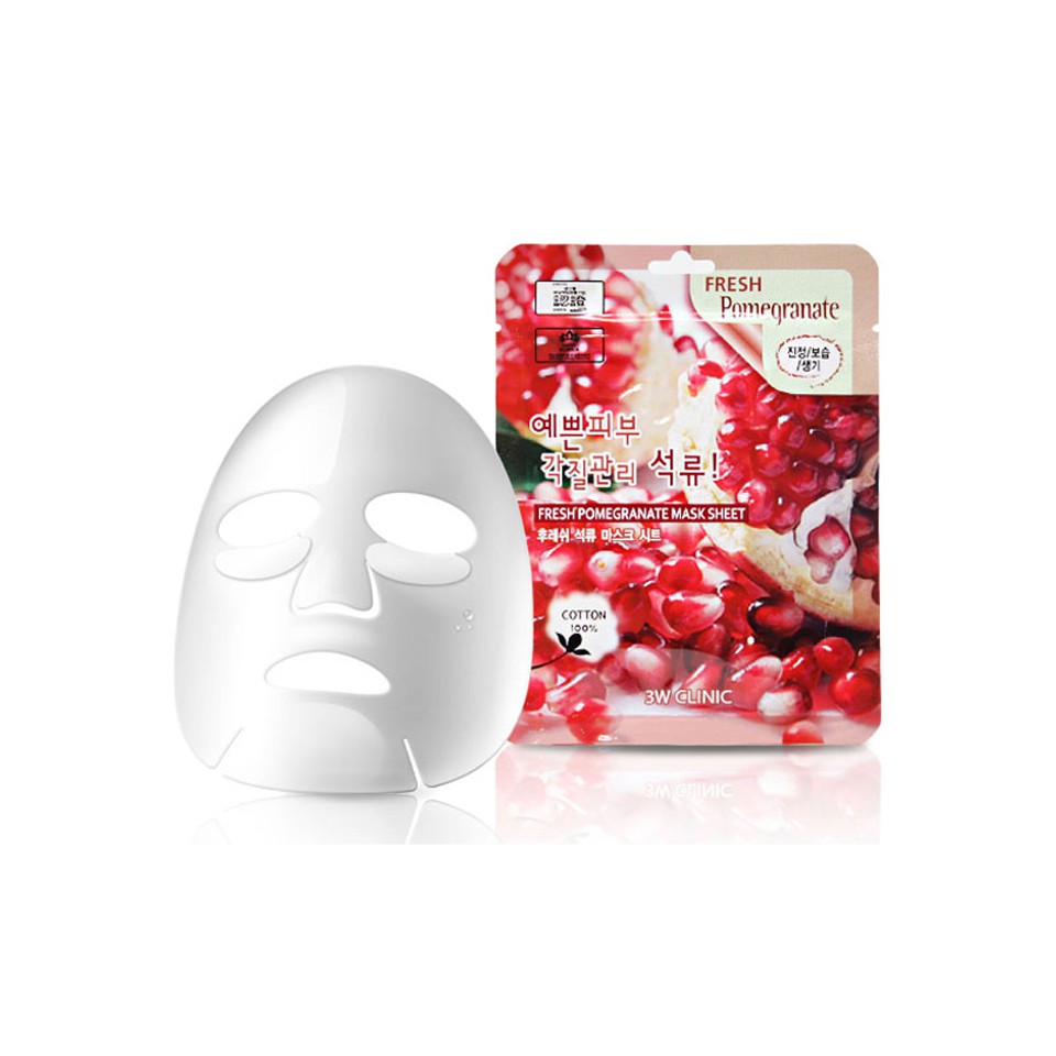 Mặt nạ 3W Clinic dưỡng da trắng sáng Fresh Mask Sheet 23ml chính hãng - QM Beauty