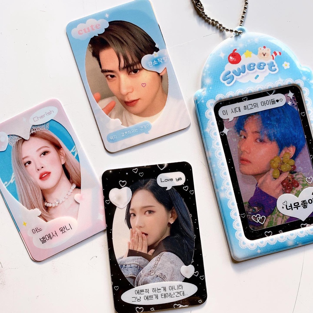 FRAME PINKRUE TRONG SUỐT - ẢNH TRANG TRÍ PHOTOCARD