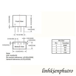 Module Nguồn Cách Ly 24V B2424S-1W