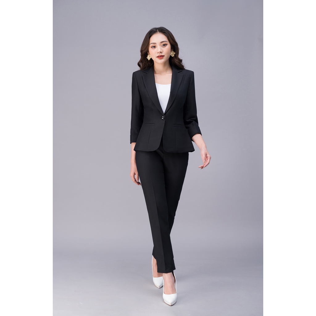 Quần Ống Đứng Nữ Công Sở Cạp Cao Luperi LFQD2121 Kiểu Dáng Thời Trang Không Nhăn Không Xù