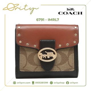 Túi xách / Bóp / Ví hàng hiệu COACH - Georgie Small Wallet In Colorblock Signature Canvas