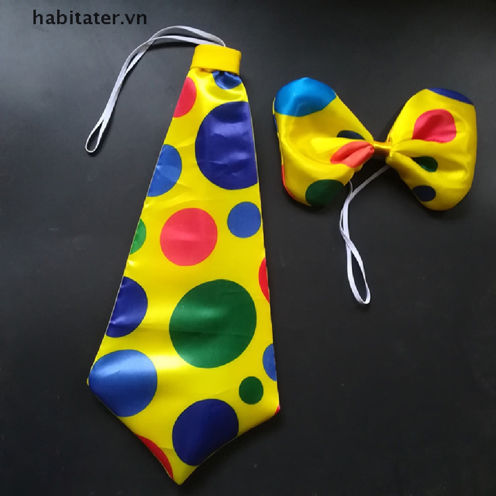 Mũ Chú Hề Thắt Nơ Họa Tiết Chấm Bi Cho Nam Và Nữ