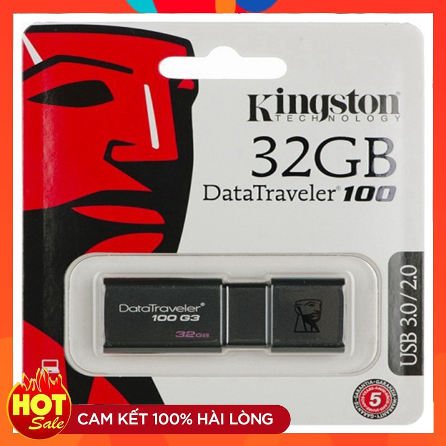 USB kings ton DT100 G3 32GB USB 3.0 - Tem FPT Vĩnh xuân