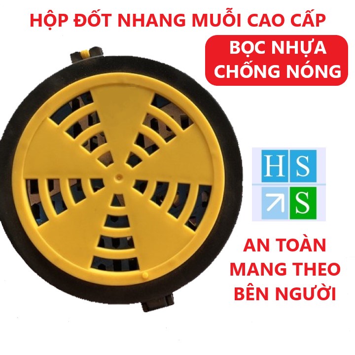 HỘP ĐỐT NHANG MUỖI bọc nhựa chống nóng an toàn khay đựng hương muỗi có kèm sẵn kẹp móc treo tiện lợi - HS Shop Thủ Đức