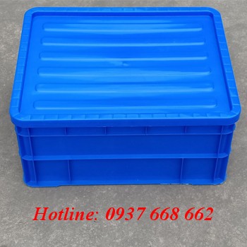 Thùng nhựa B8 kèm nắp - Kt: 520x424x220 mm