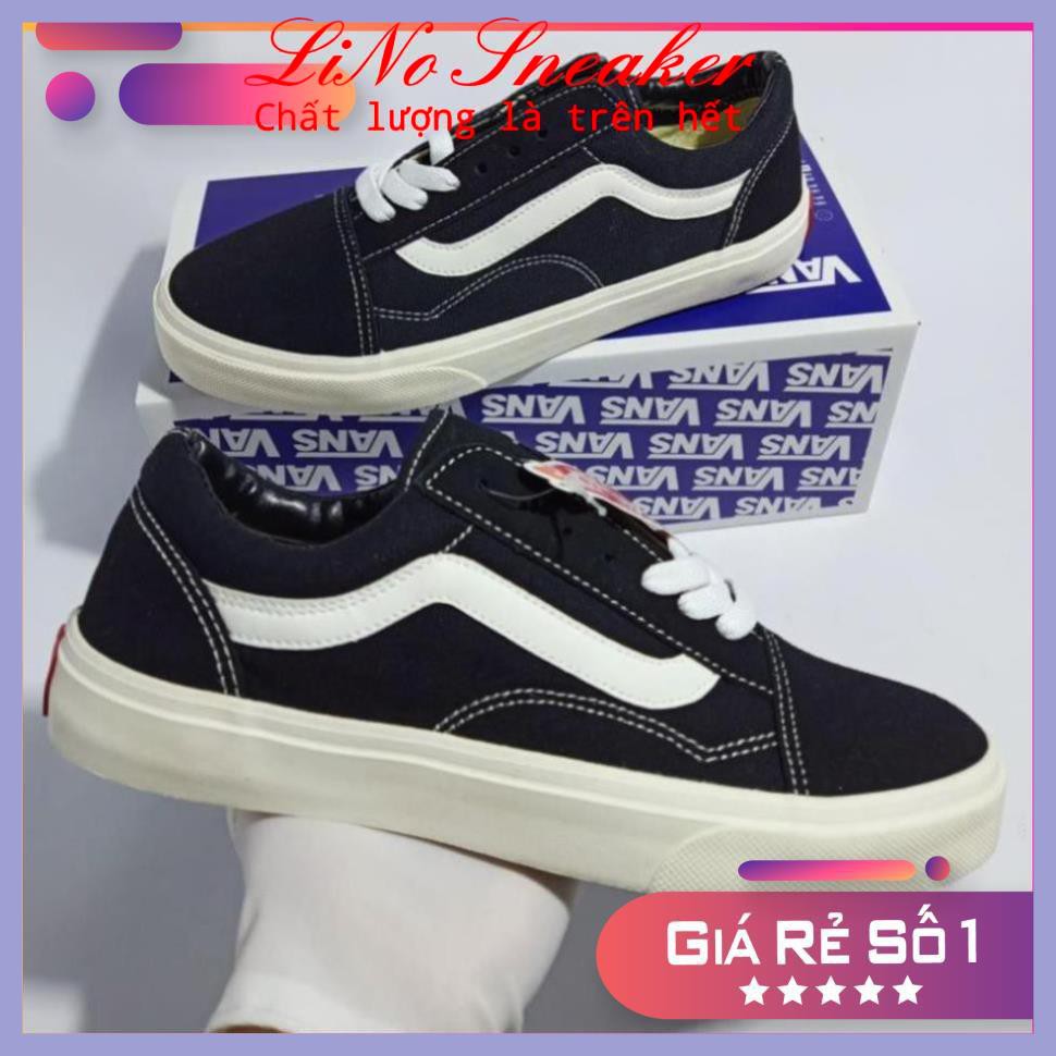 [LiNoShop] Giày Vans Đen Vault Nam Nữ Siêu Đẹp - Old Skool [Cao cấp][full size] [HàngThật][GiáThật][Video+ẢnhThật]