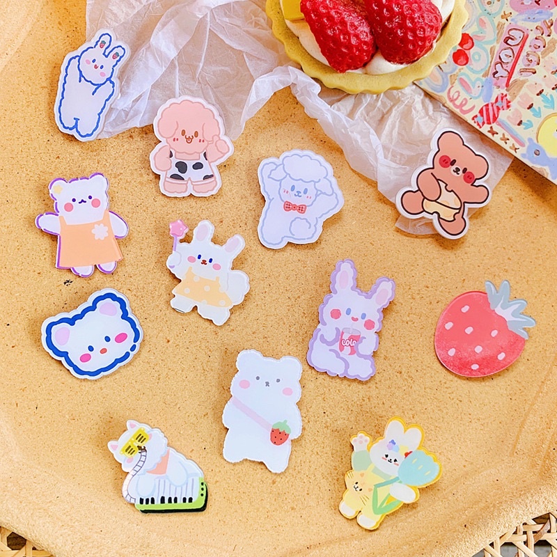 Sticker gắn balo ulzzang sinh viên, huy hiệu cài cặp học sinh, ghim cài phụ kiện túi mũ cute 2022