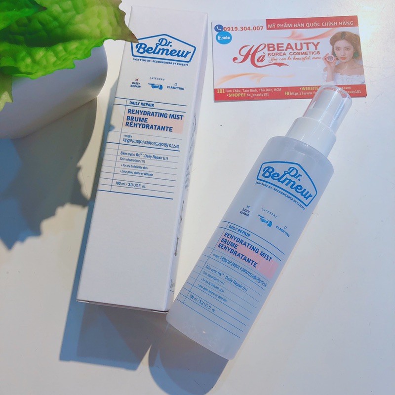Xịt khoáng dưỡng ẩm phục hồi da mặt cấp ẩm Hàn Quốc The Face Shop Dr Belmeur Daily Repair Rehydrating Mist 100ml | BigBuy360 - bigbuy360.vn