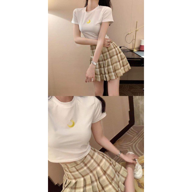 [FREESHIP ĐƠN TỪ 50K] Áo body mặt trăng thêu ngực cá tính