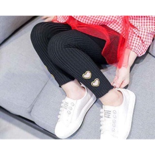 Combo quần legging len bé gái