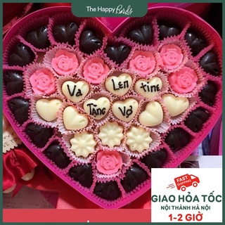 Socola Valentine quà valentine cho nam nữ hộp trái tim viết chữ theo yêu cầu