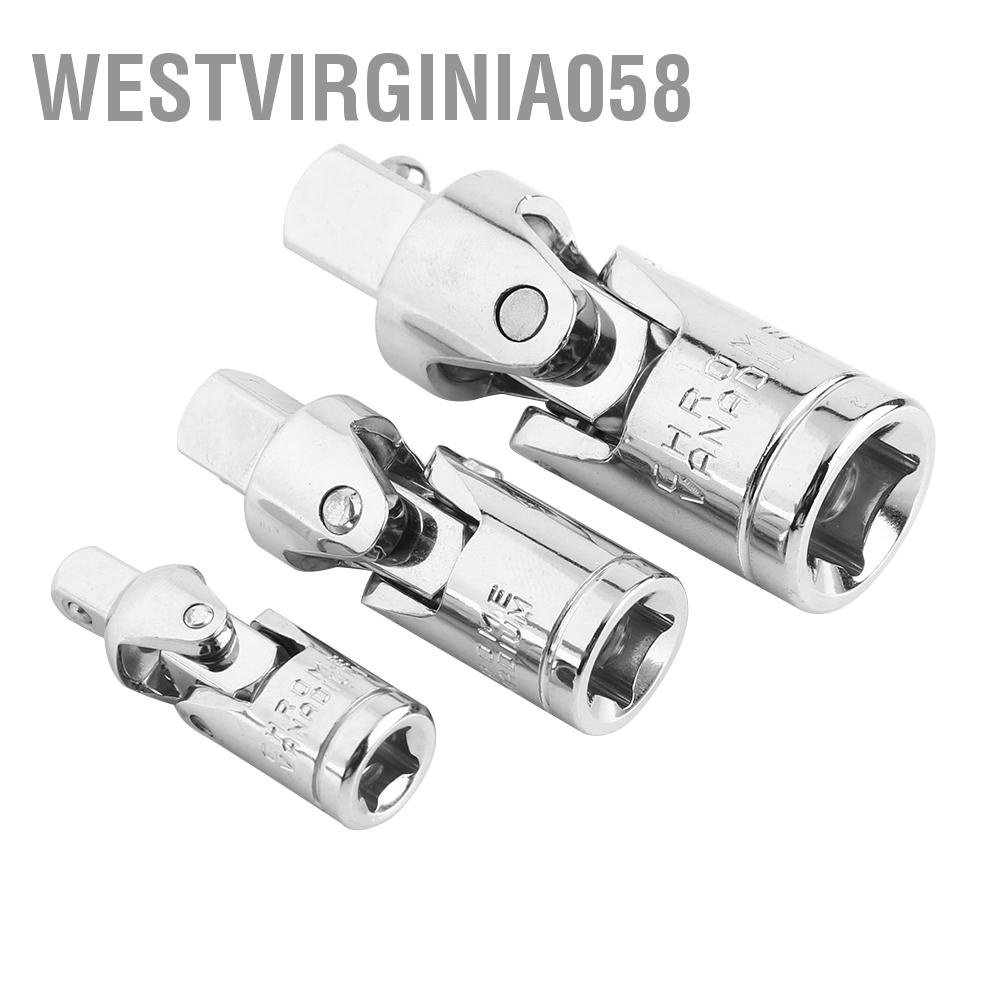 Westvirginia058 Chromium-vanadium Steel Universal Joint Swivel Flex Socket Extension Bar Rod Adapter