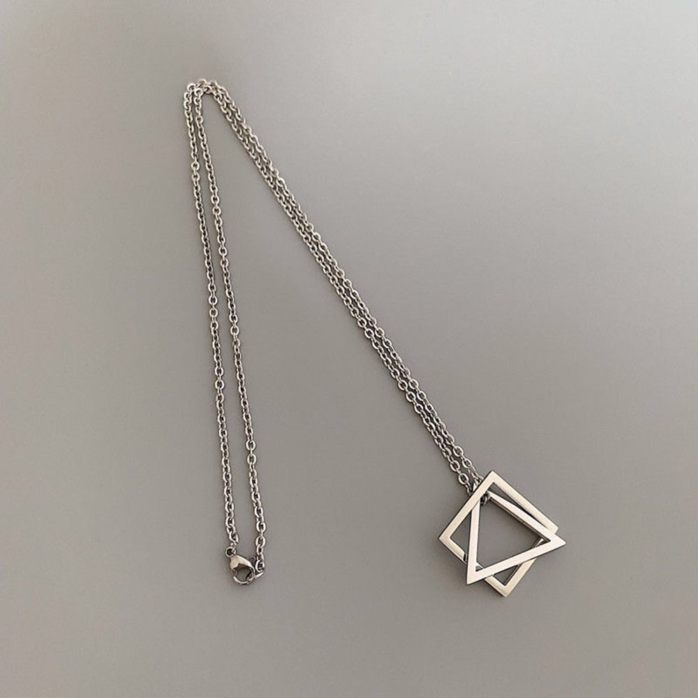 Dây chuyền mặt hình tam giác đơn giản thời trang hip hop Hàn Quốc