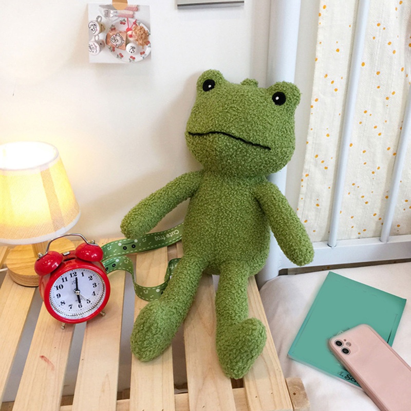 Túi Đeo Chéo Hình Chú Ếch Nhồi Bông Dễ Thương