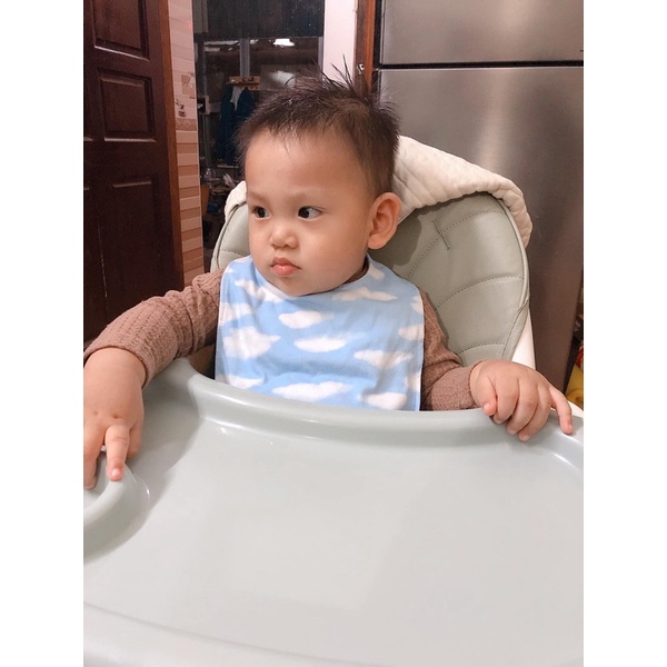 Yếm ăn dặm 2 lớp chất liệu 100% cotton xuất cho bé