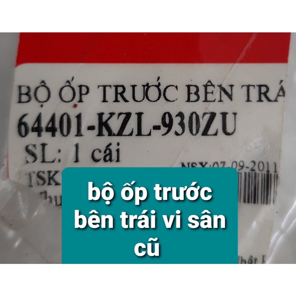 Bộ ốp ống yếm trước trái phải xe Vision FI 110cc chính hãng Honda 64401-KZL-930-ZU