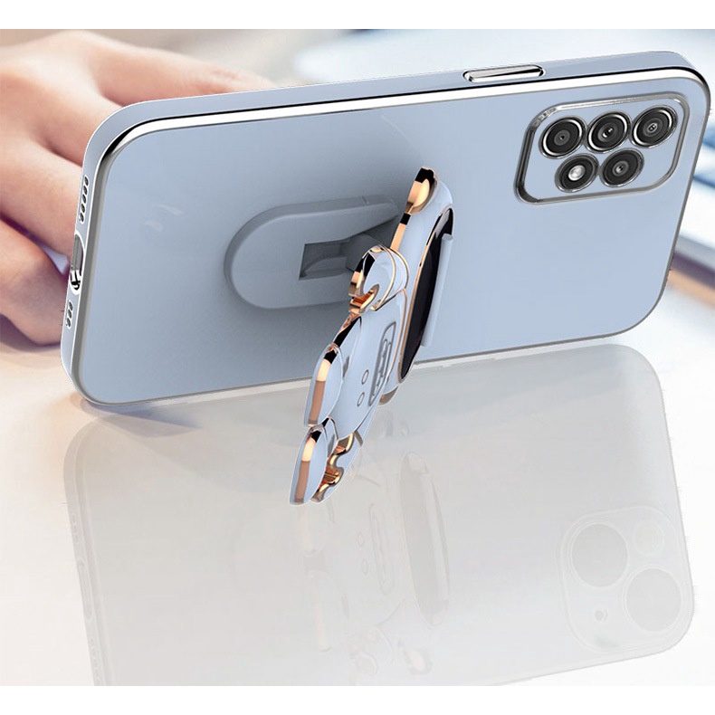 Ốp Điện Thoại Mạ 6d Chống Rơi Hình Phi Hành Gia Có Giá Đỡ Cho Samsung A22 A12 A13 A71 A51 A50 A50S A30S