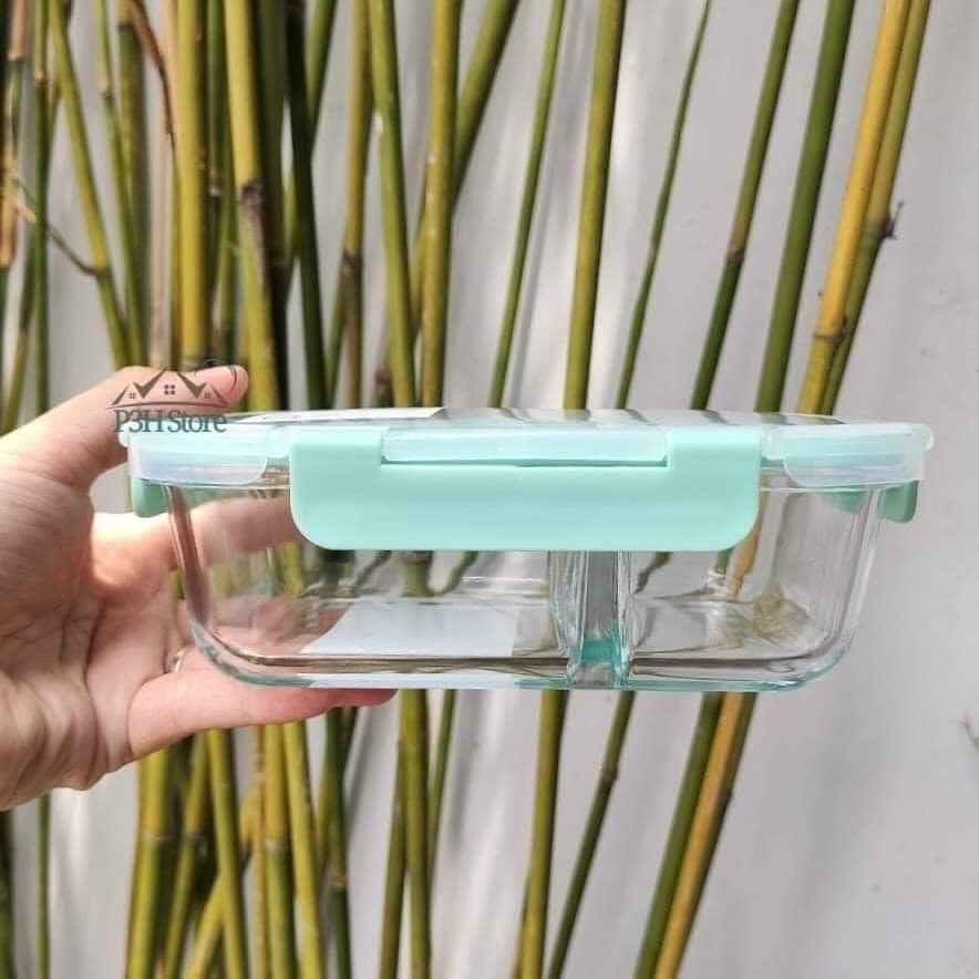 Hộp thủy tinh chia ngăn chịu nhiệt Lock&amp;Lock Glass Food Container