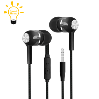 Tai Nghe Nhét Tai Thể Thao Jack 3.5mm Âm Thanh Siêu Trầm Có Micro