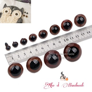 Mắt thú màu nâu có chốt an toàn cho bé ( 1 đôi)