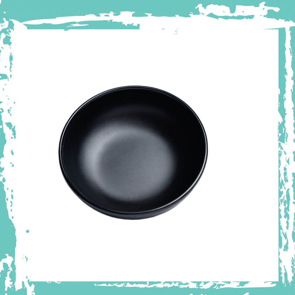Combo 10 Chén Chấm Tròn Melamine Màu Đen Nhám (CC57N) - Chính Hãng